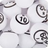 Bingo Balls: Ping Pong Balls Set, Single Numbered 1-75, White